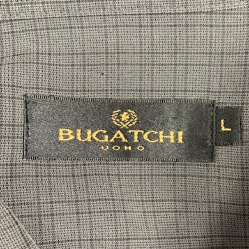 Bugatchi Gray/Black Checked Button Down Shirt - image 7